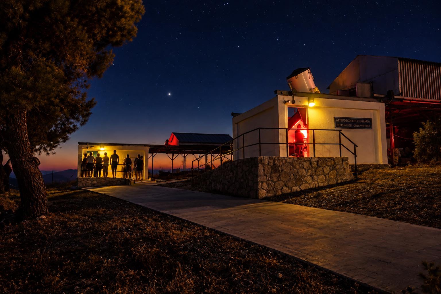 Live astronomical observation