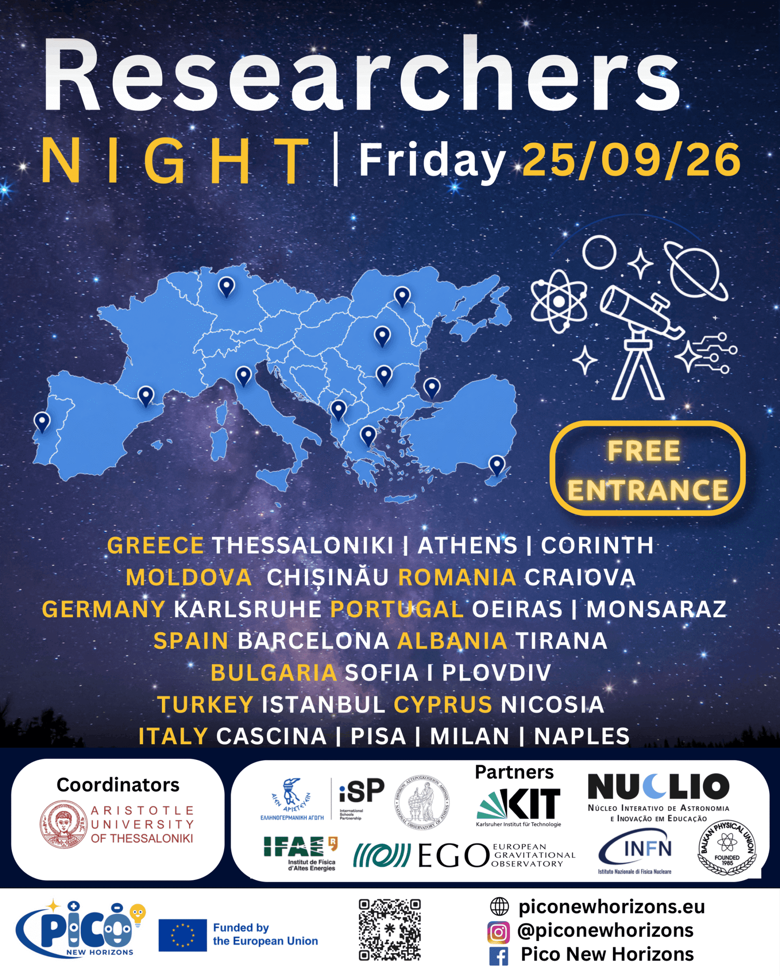 Researchers' Night Albania poster